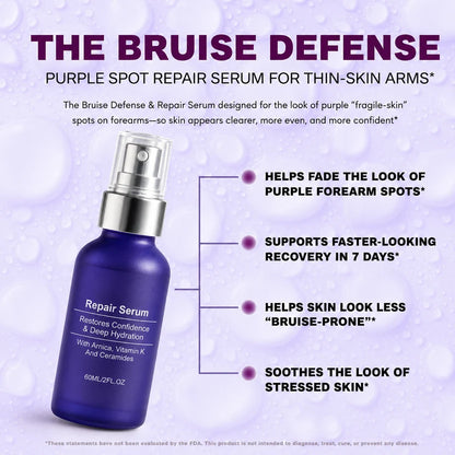 Stop Hiding Your Arms. Clear "Purple Spots" & Thicken Paper-Thin Skin in 7 Days.