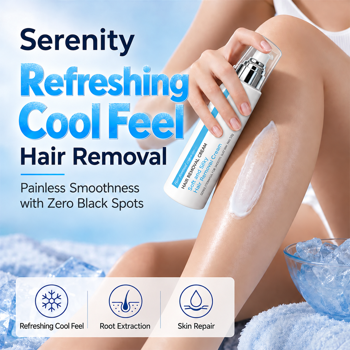 🎉BUY 1 GET 1 FREE!!! ✨Refreshing Cool-Feel Hair Removal Cream for Sensitive Skin