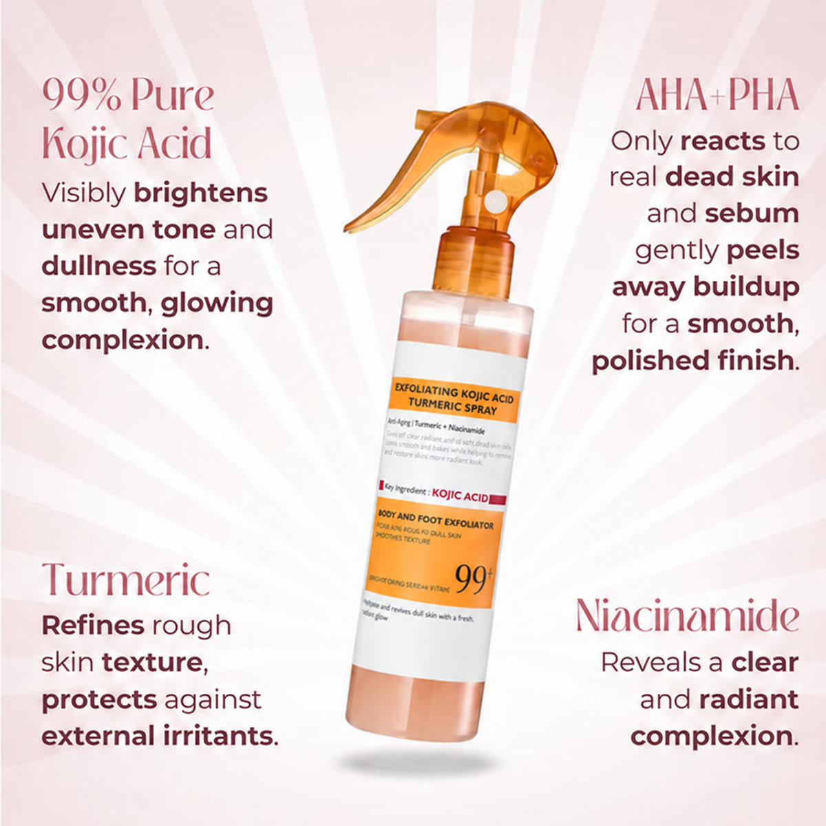 Peel Spray - Kojic + Turmeric Body Peel Spray