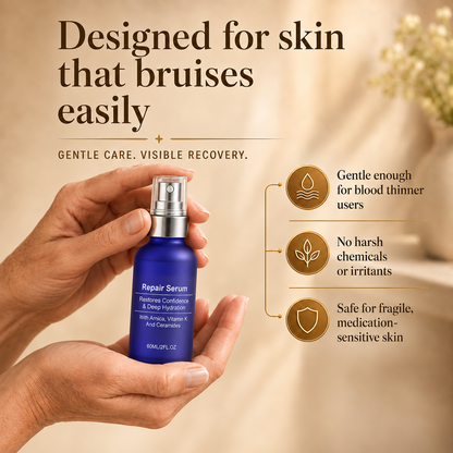 Stop Hiding Your Arms. Clear "Purple Spots" & Thicken Paper-Thin Skin in 7 Days.