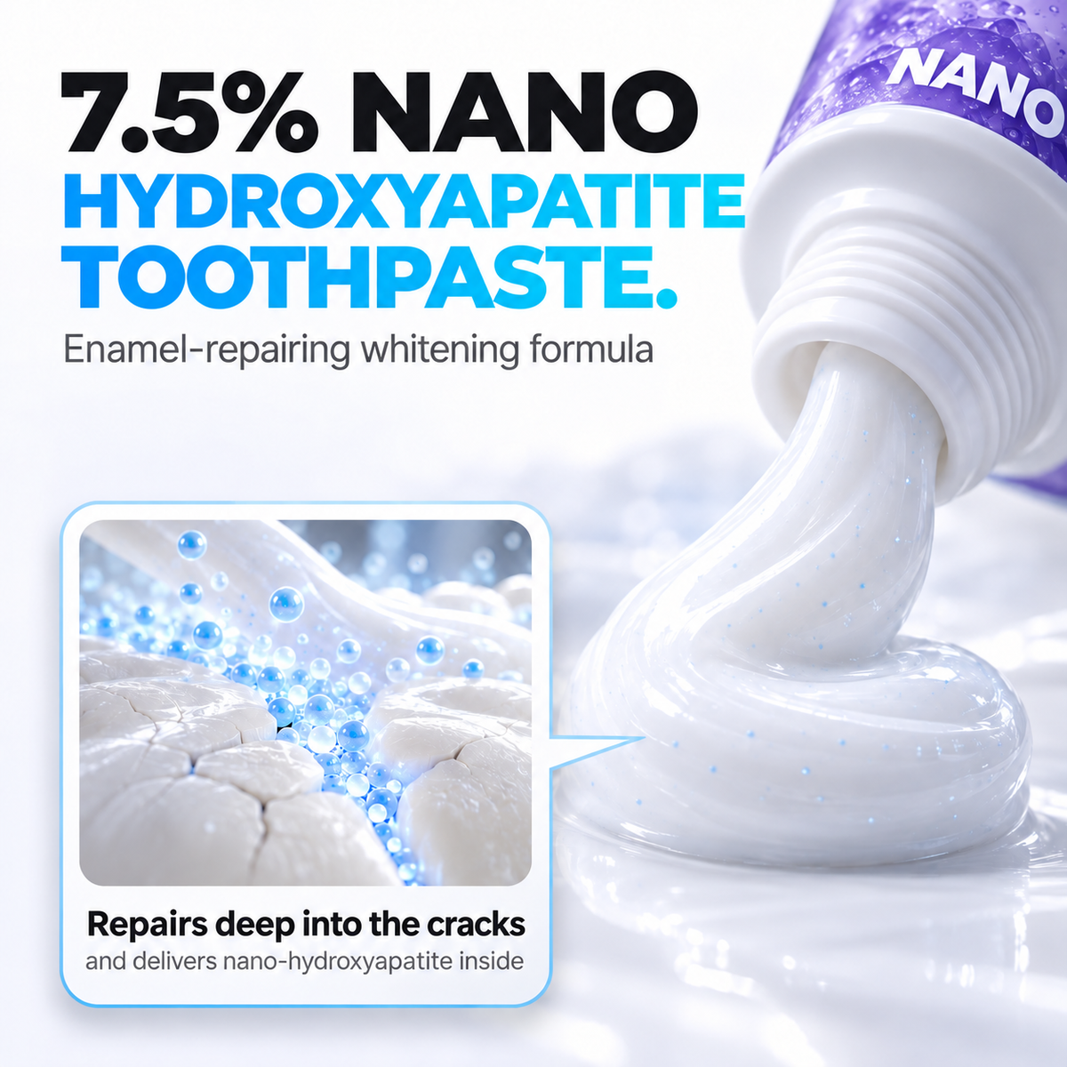 Targeted Rapid Nano-Hydroxyapatite Repairing Toothpaste
