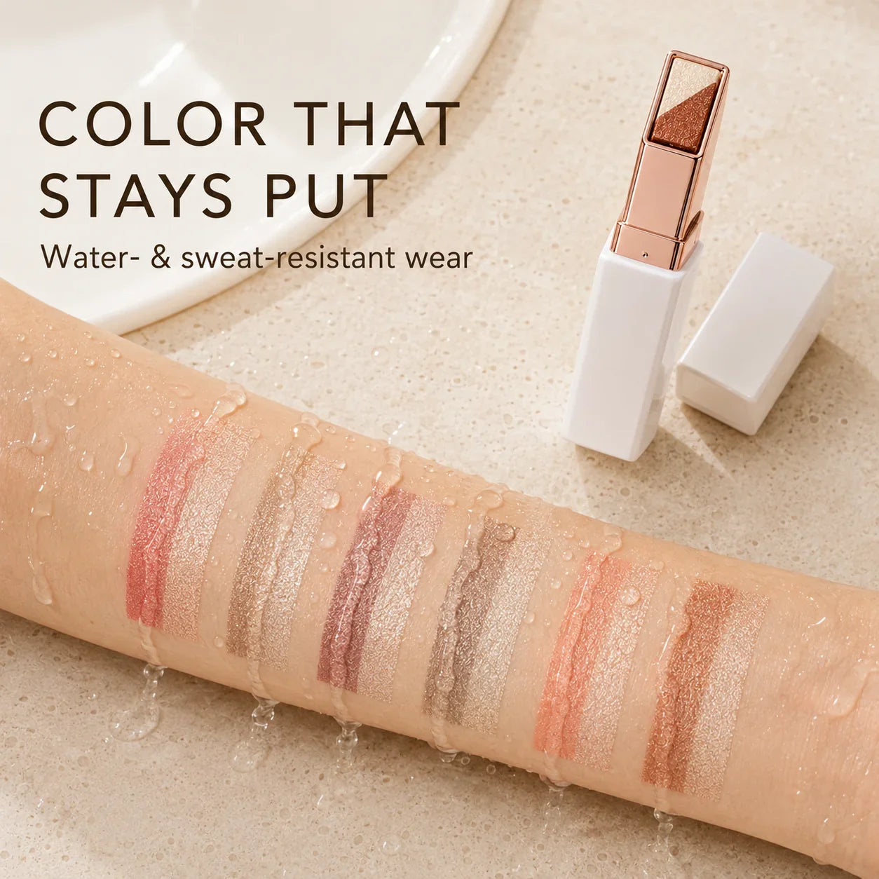 Dual-Tone Velvet Gradient Eyeshadow Stick