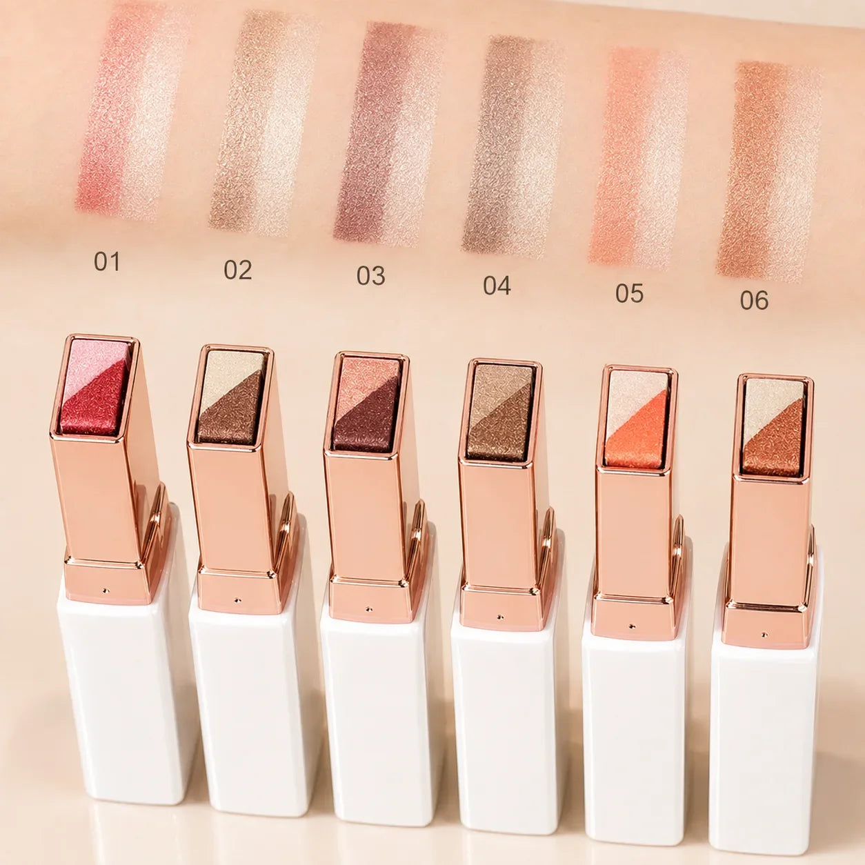 Dual-Tone Velvet Gradient Eyeshadow Stick